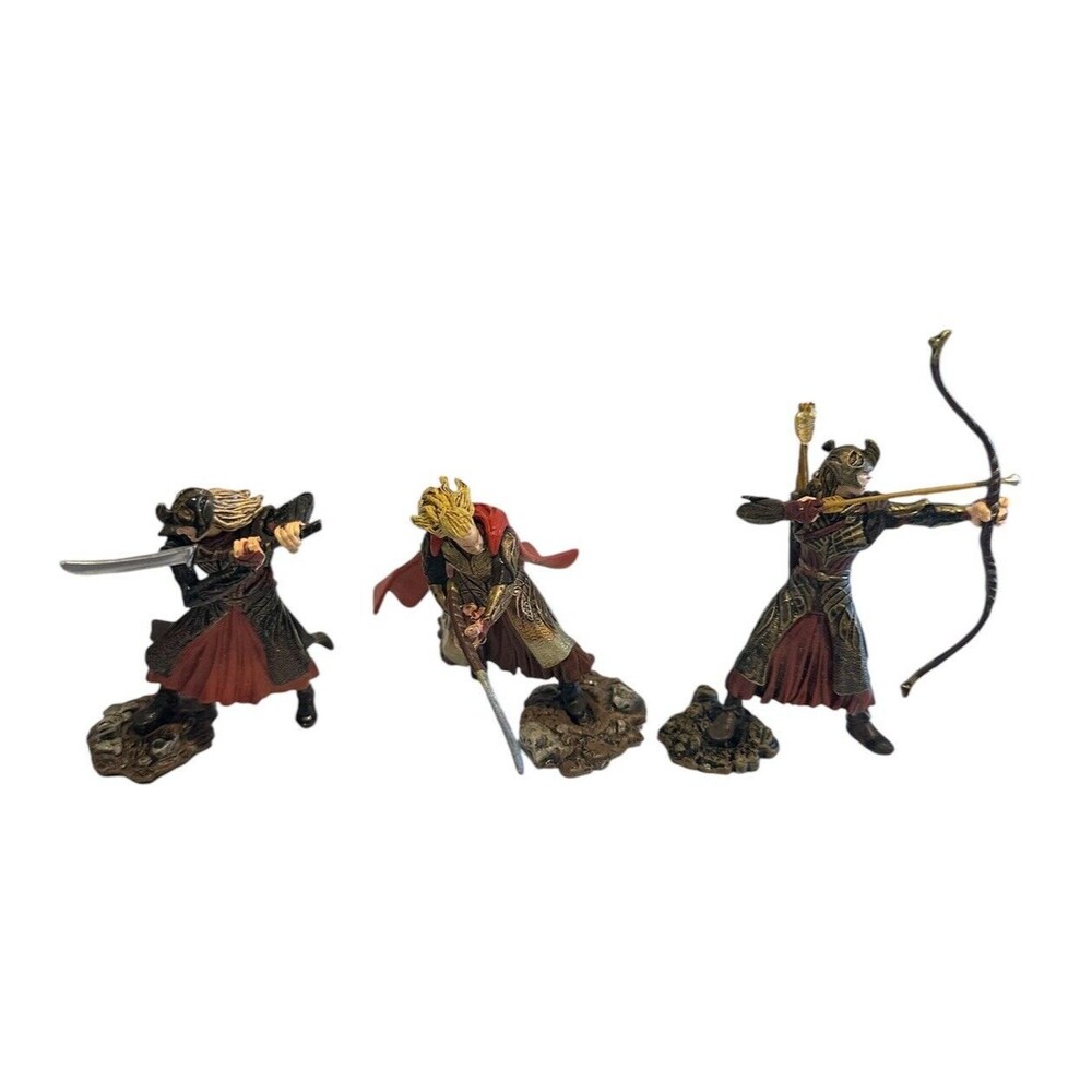 LOTR Elven Warriors of Helm's Deep Armies of Middle Earth 3 Battle Figures Set